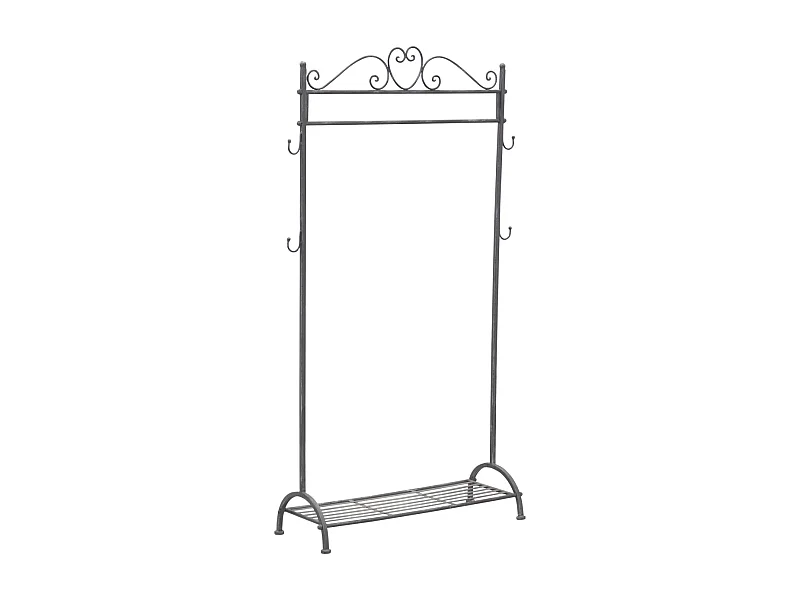 Portant/porte-manteaux en métal gris