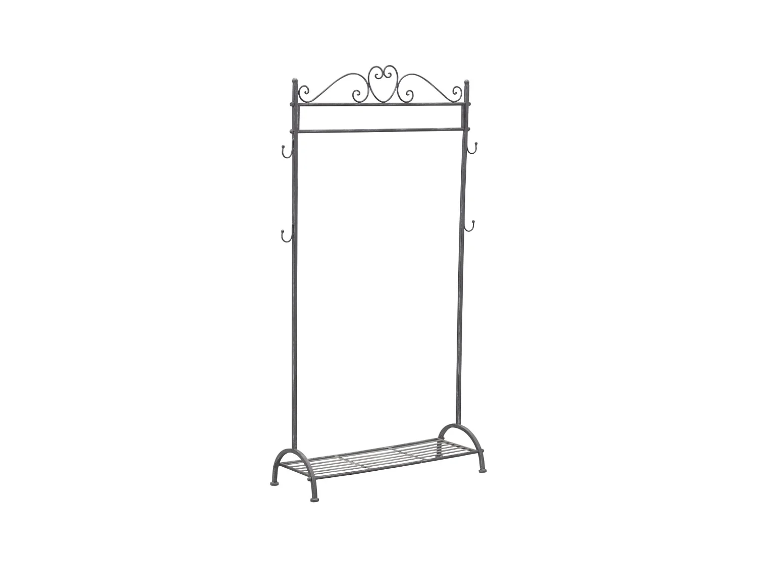 Portant/porte-manteaux en métal gris