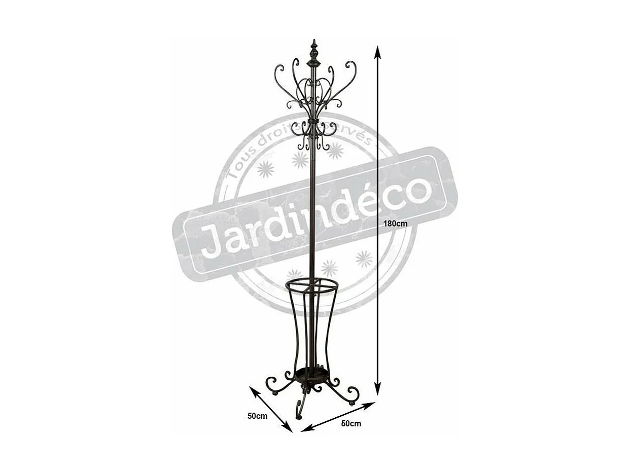 Porte manteau perroquet métal vieilli