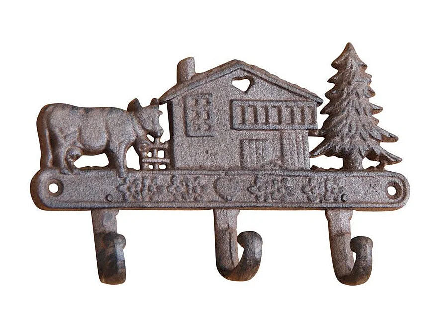 Haken aus Gusseisen mit 3 Aufhängern