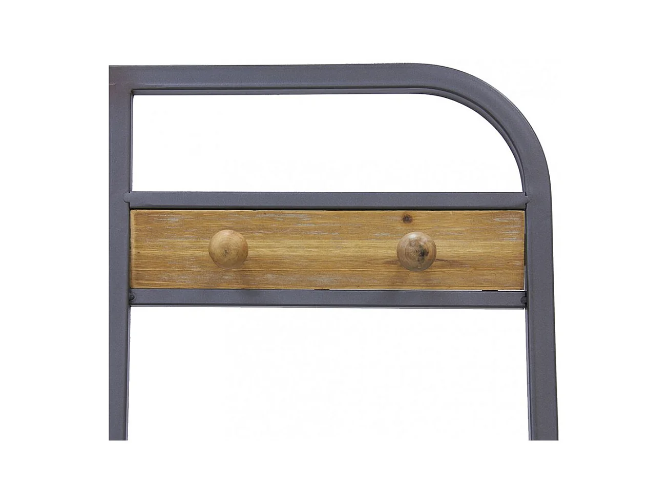 Vestiaire en pin et métal avec miroir