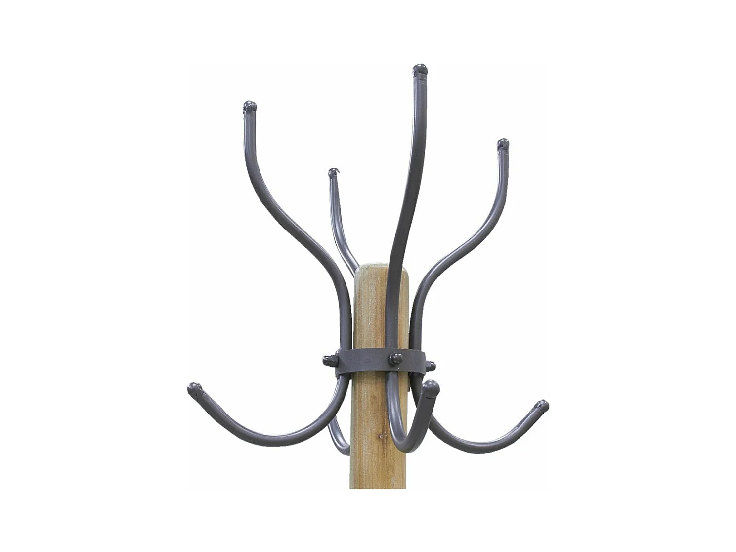 Porte-manteaux en métal et pin