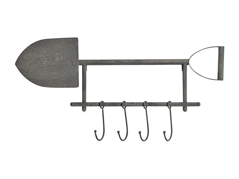 Patère pelle 4 crochets mobiles