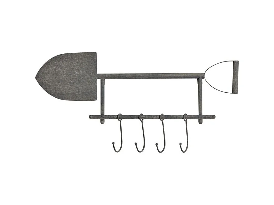 Patère pelle 4 crochets mobiles