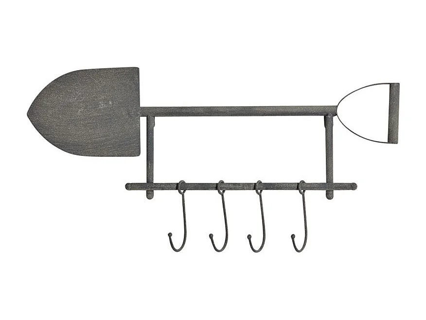 Patère pelle 4 crochets mobiles
