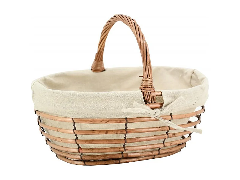 Panier ajouré en osier et jute 35 cm