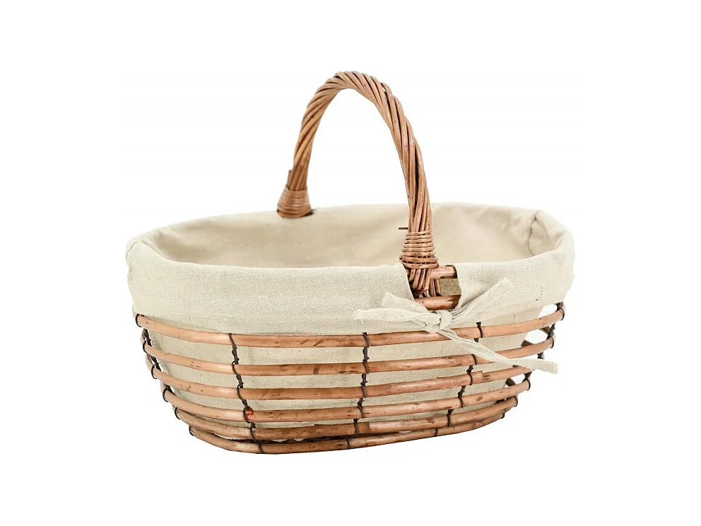 Panier ajouré en osier et jute 35 cm