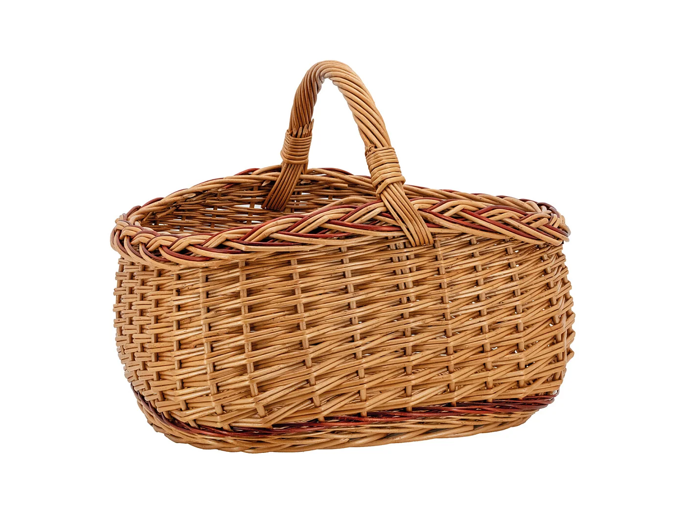 Panier en osier buff et marron