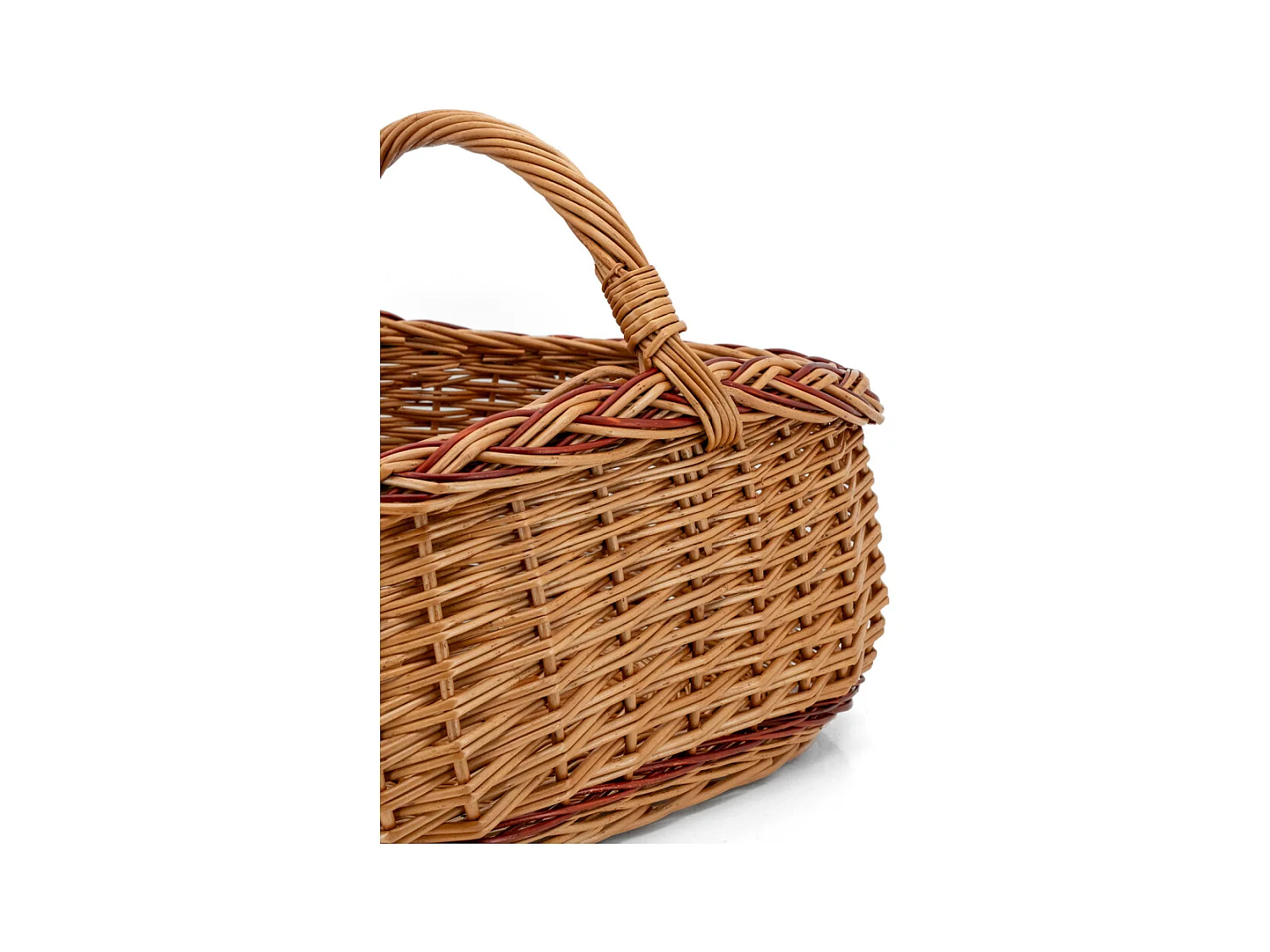 Panier en osier buff et marron