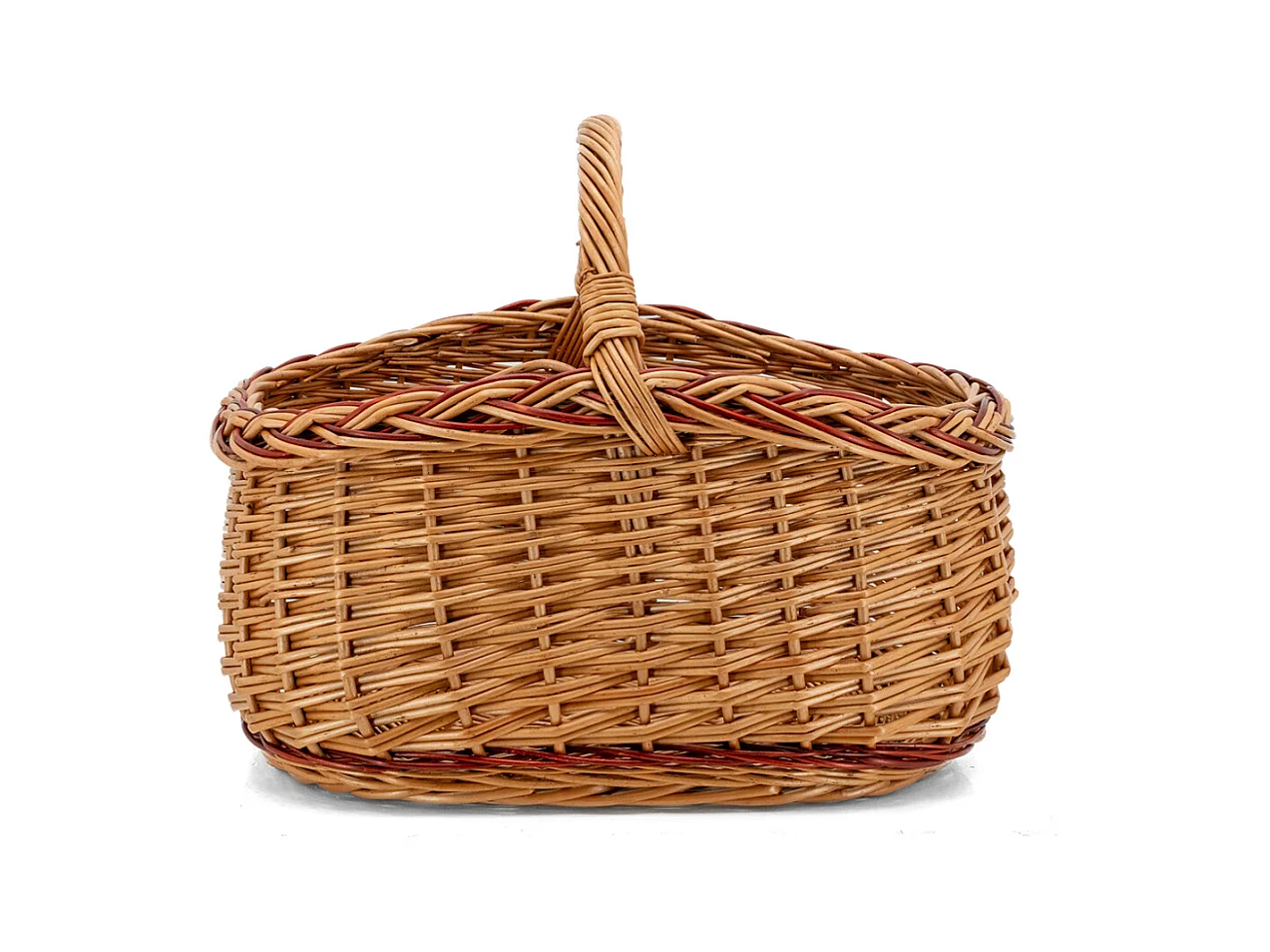 Panier en osier buff et marron