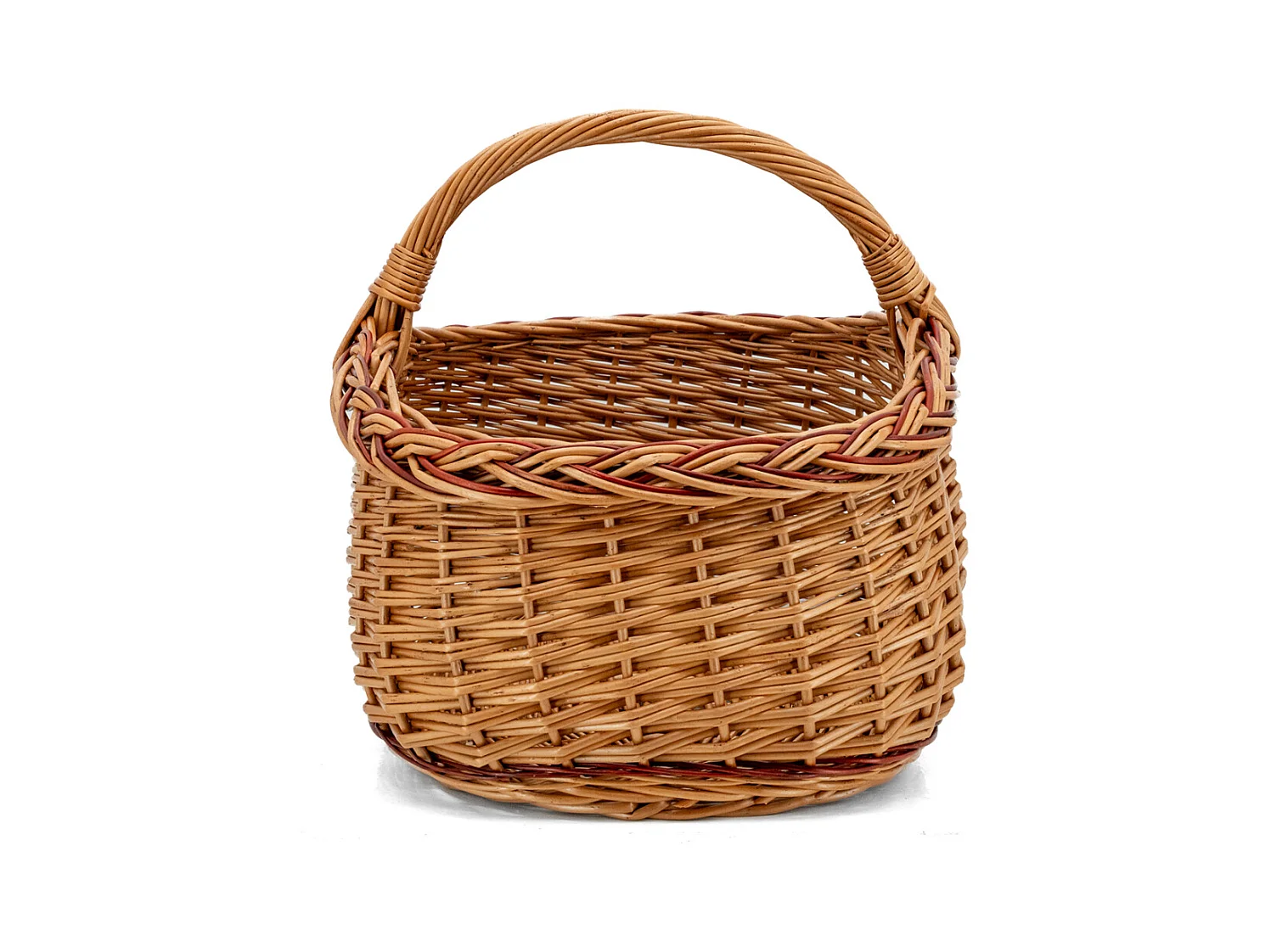 Panier en osier buff et marron