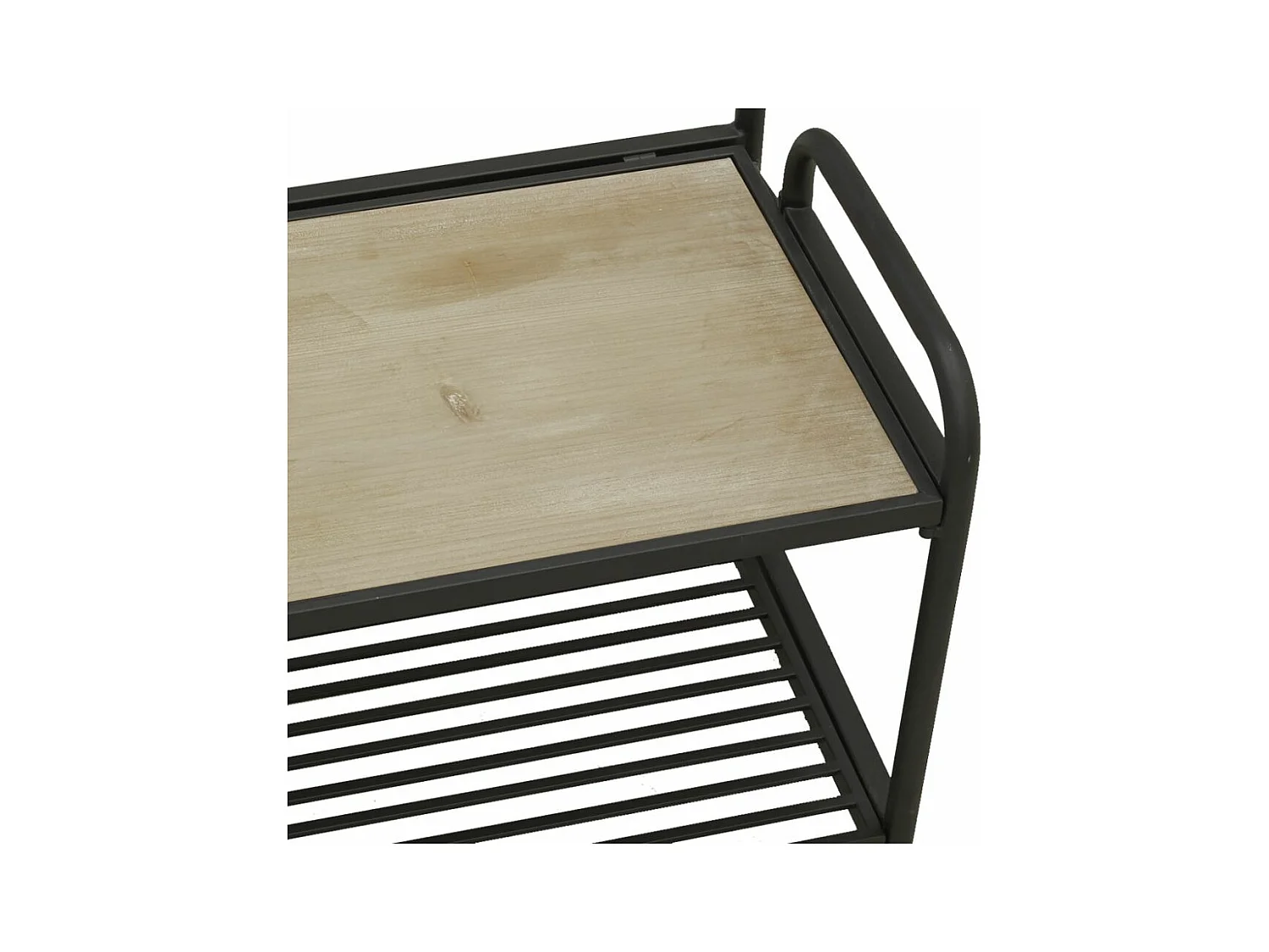 Vestiaire en métal et en bois de sapin