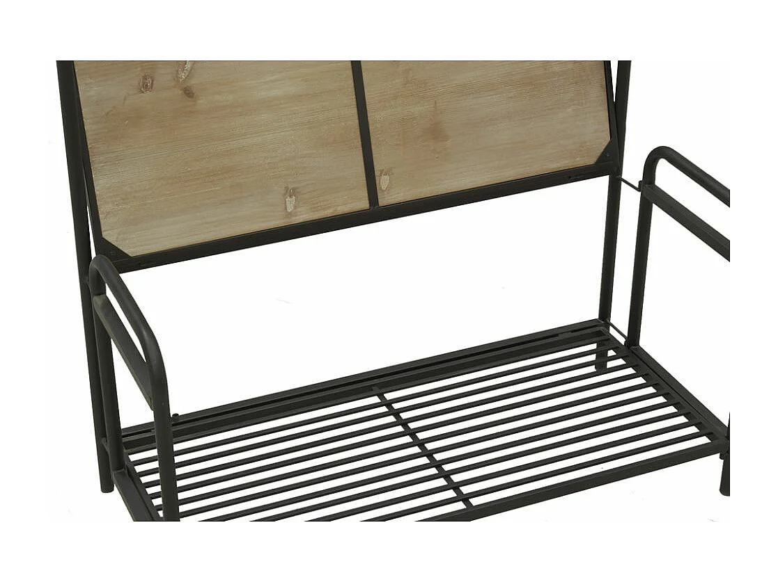 Vestiaire en métal et en bois de sapin