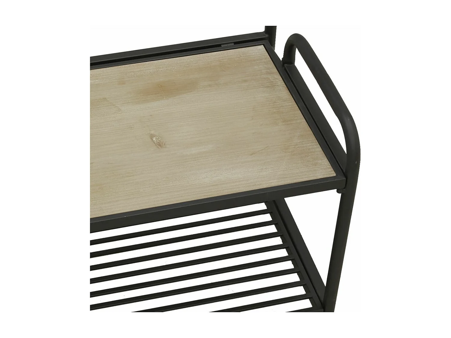 Vestiaire en métal et en bois de sapin