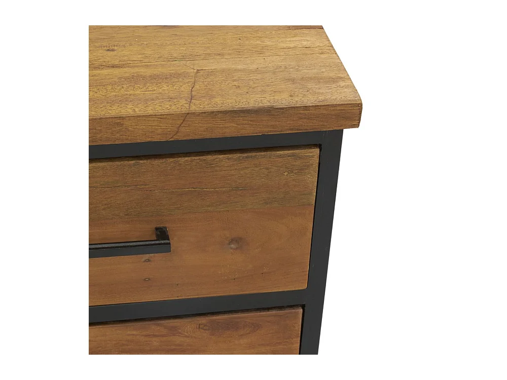 Commode en bois recyclé et métal LOFT 6 tiroirs
