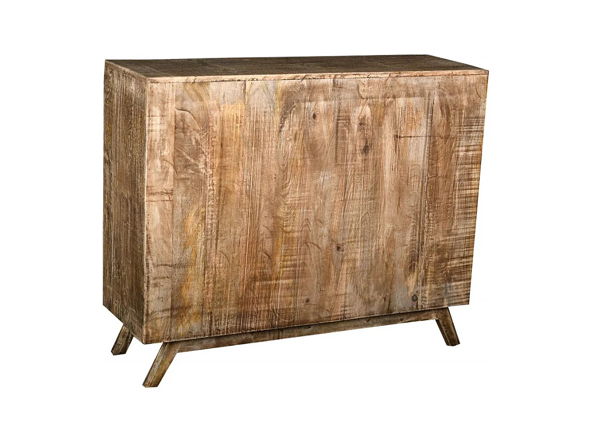 Commode en bois recyclé et métal 14 tiroirs