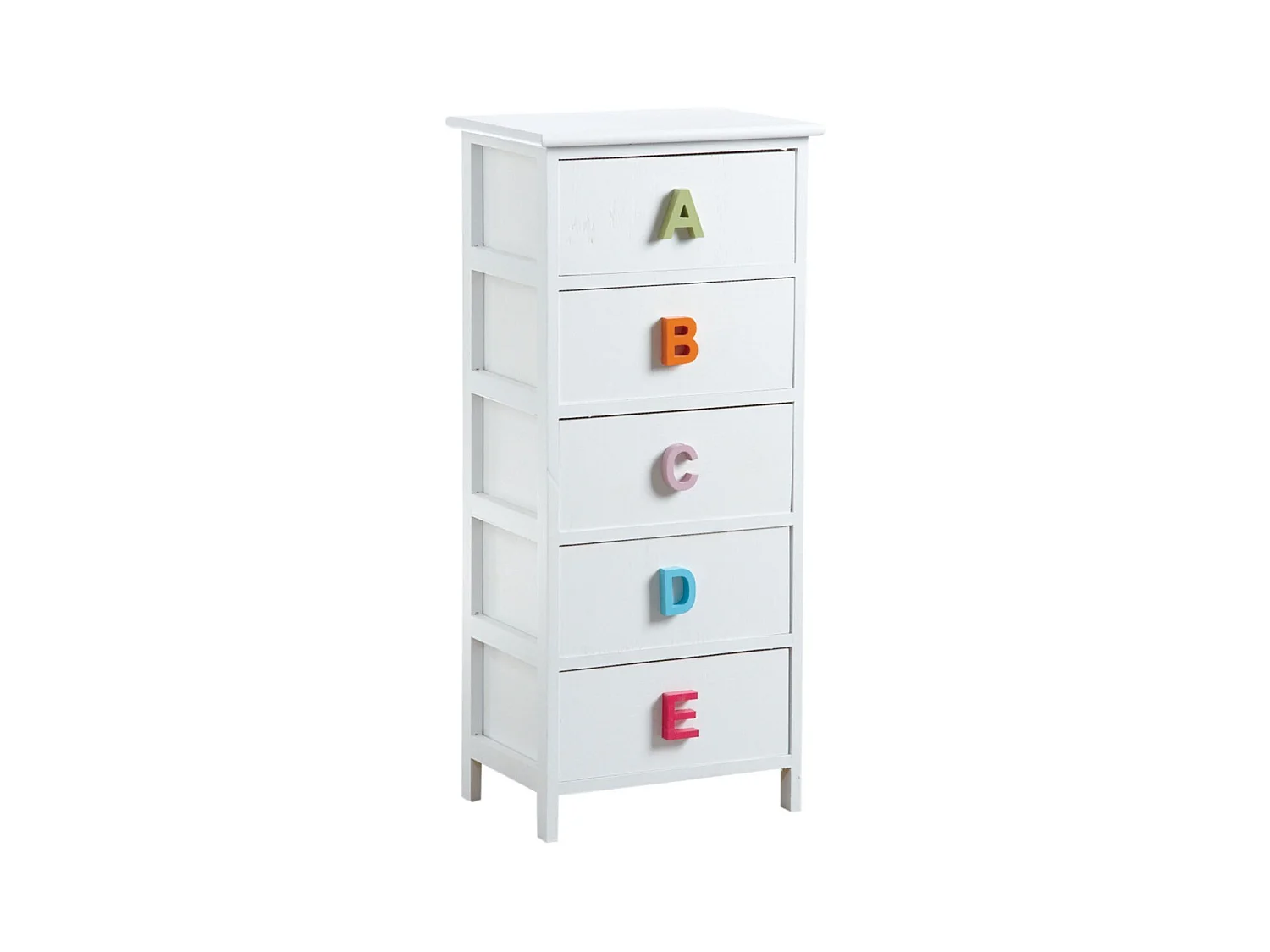 Commode chambre enfant alphabet 5 tiroirs 5 tiroirs