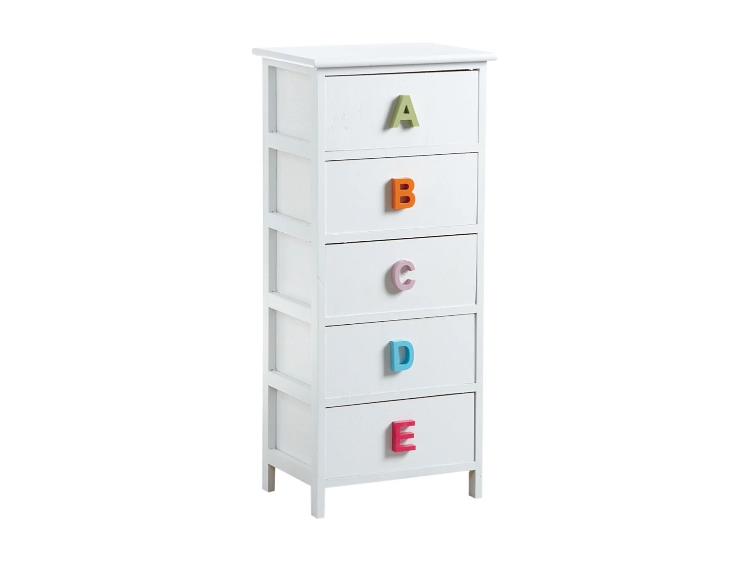Commode chambre enfant alphabet 5 tiroirs 5 tiroirs