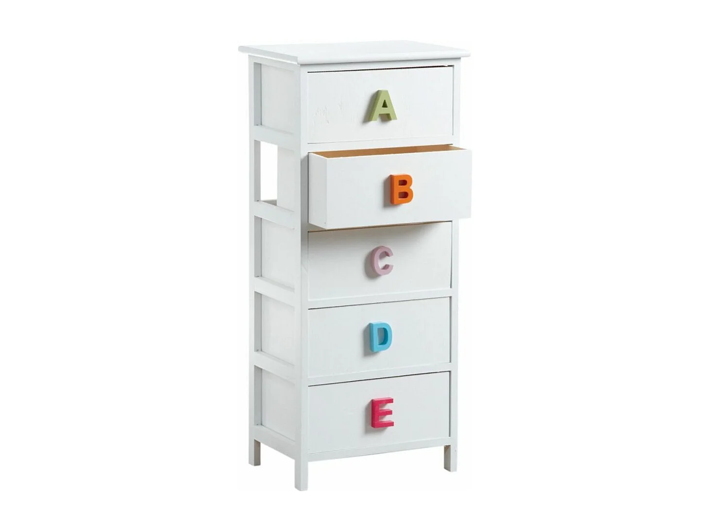 Commode chambre enfant alphabet 5 tiroirs 5 tiroirs