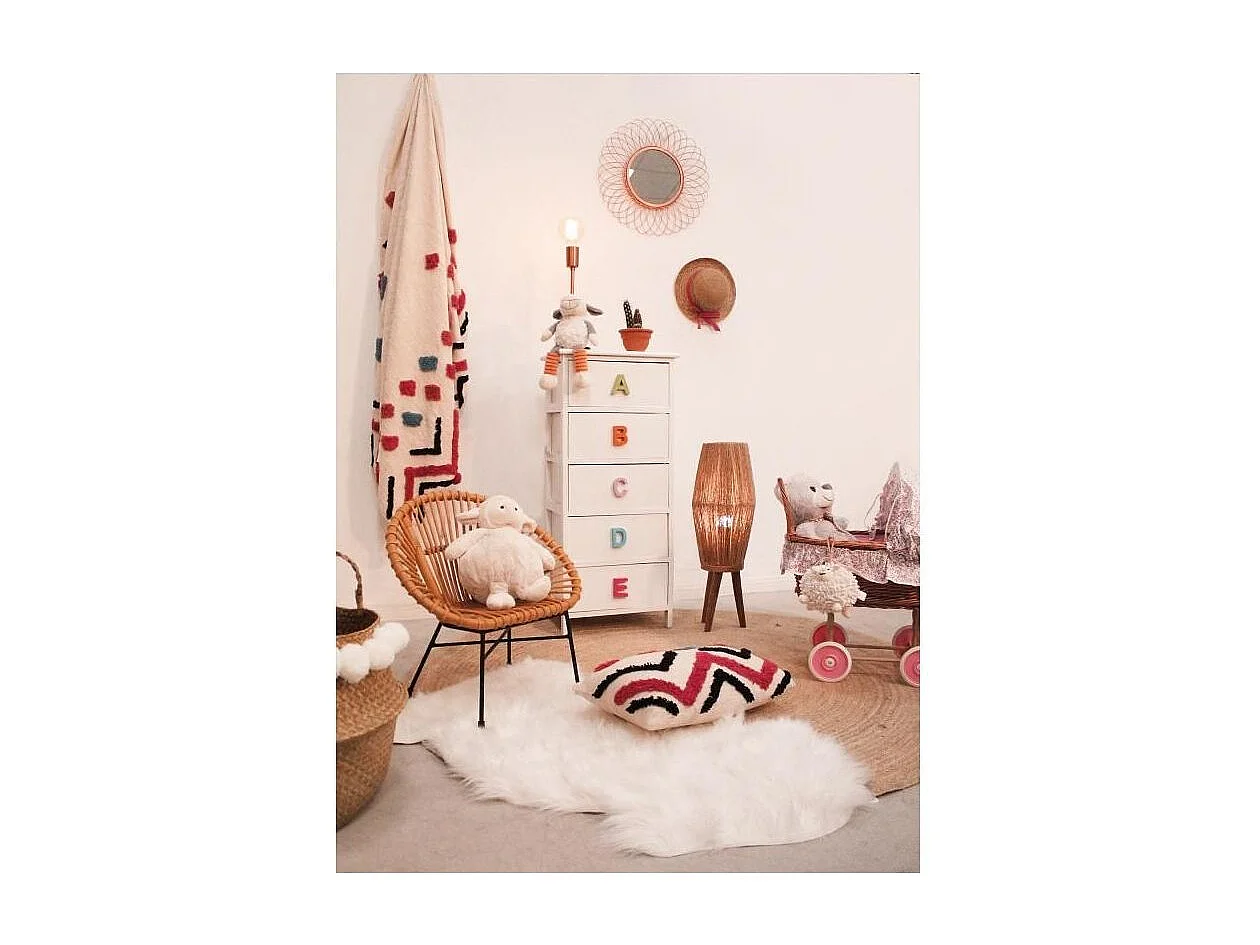 Commode chambre enfant alphabet 5 tiroirs 5 tiroirs