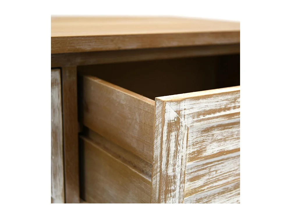 Commode en bois naturel et cérusé Ancenia