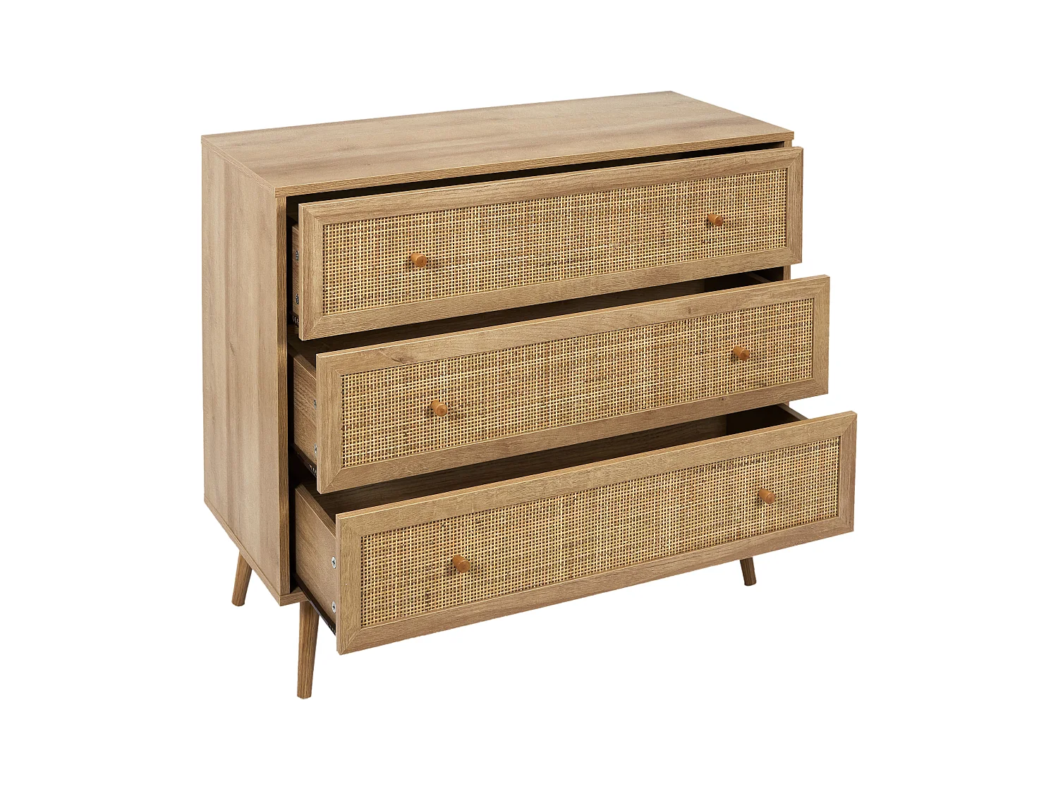 Commode 3 Tiroirs Bali Marron