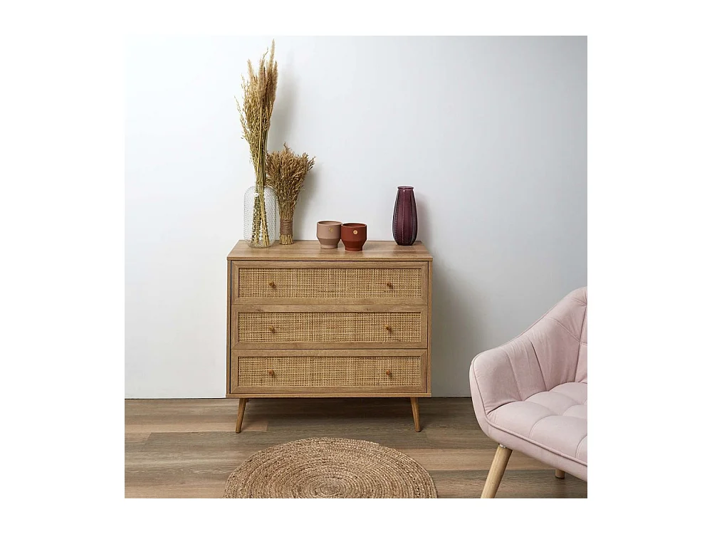 Commode 3 Tiroirs Bali Marron