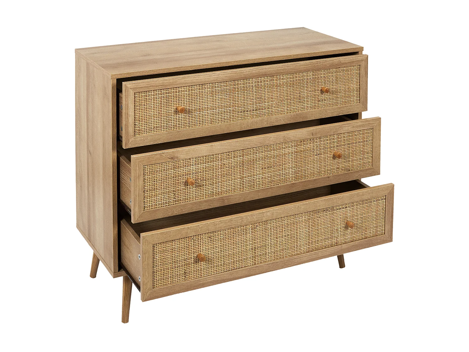 Commode 3 Tiroirs Bali Marron