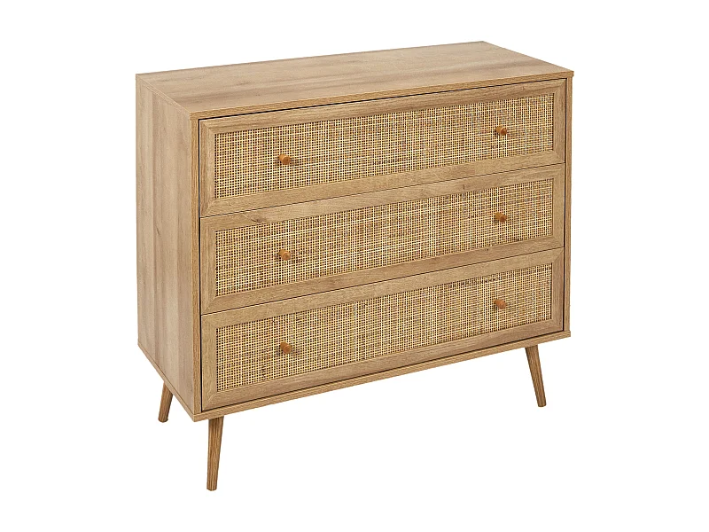 Commode 3 Tiroirs Bali Marron