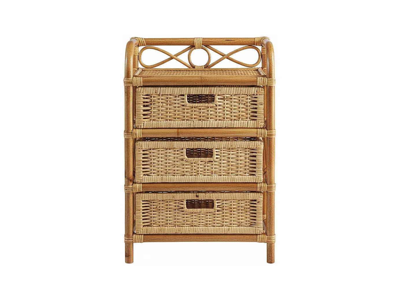 Kommode mit 3 Schubladen aus Rattan "Tegal"