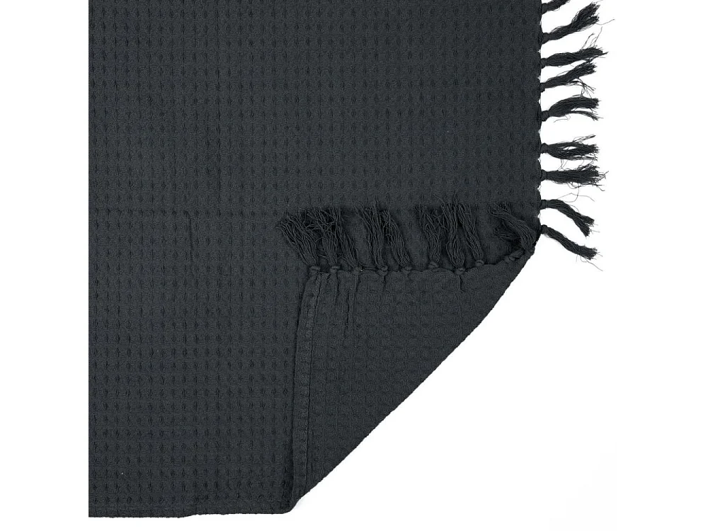 Jeté de Canapé "Gaufré" 130x160cm Gris Anthracite