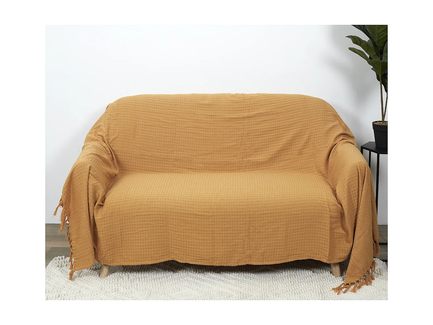 Funda de sofá de algodón gofrado 170 x 250 cm