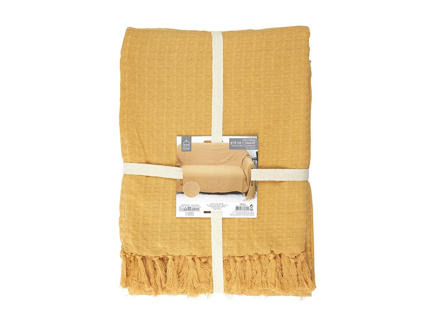 Funda de sofá de algodón gofrado 170 x 250 cm