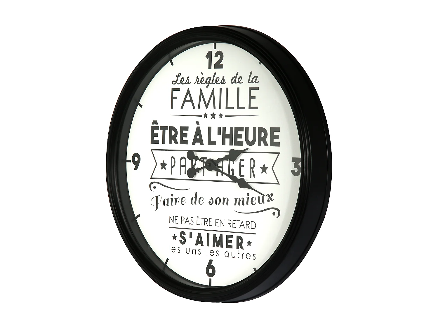 Horloge La Vie En Famille Noir