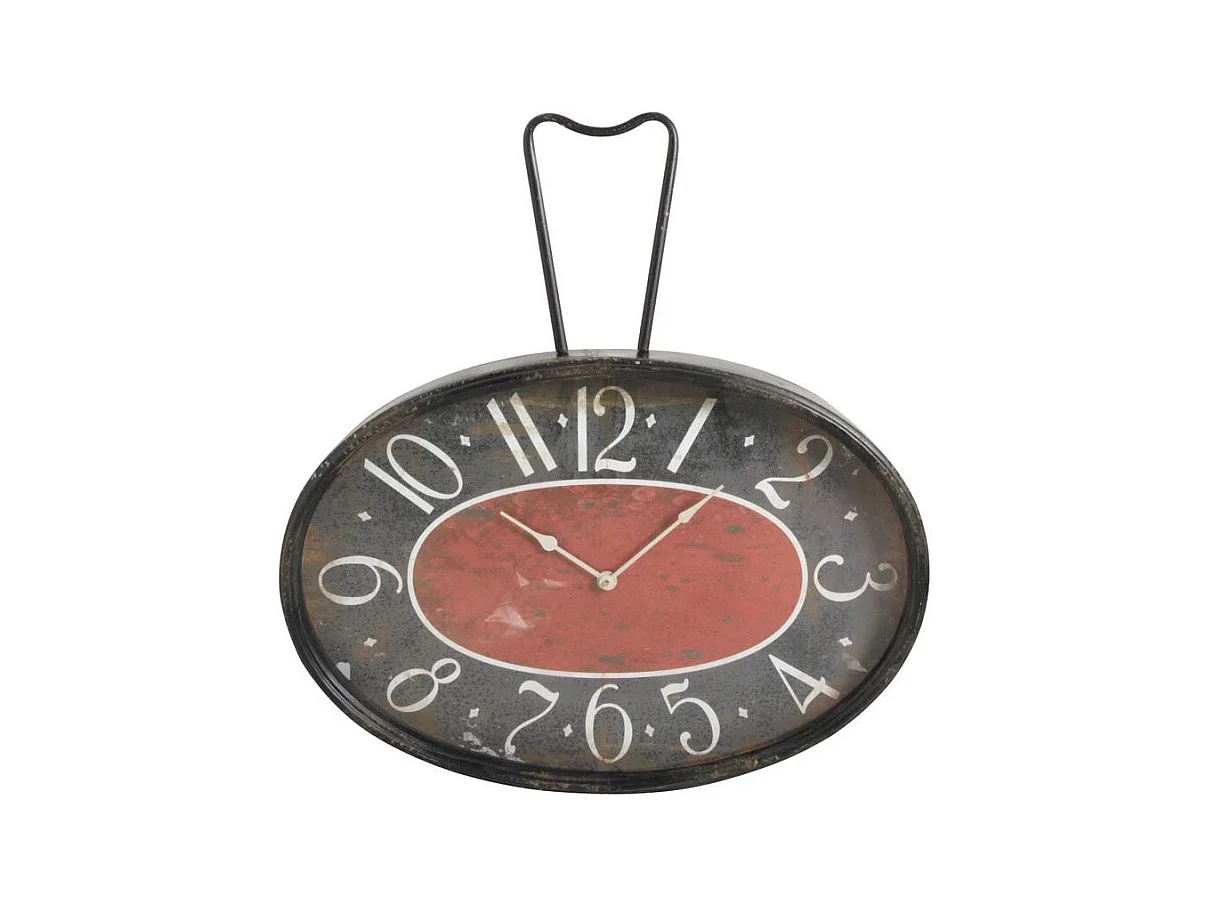 Horloge rétro en métal et verre