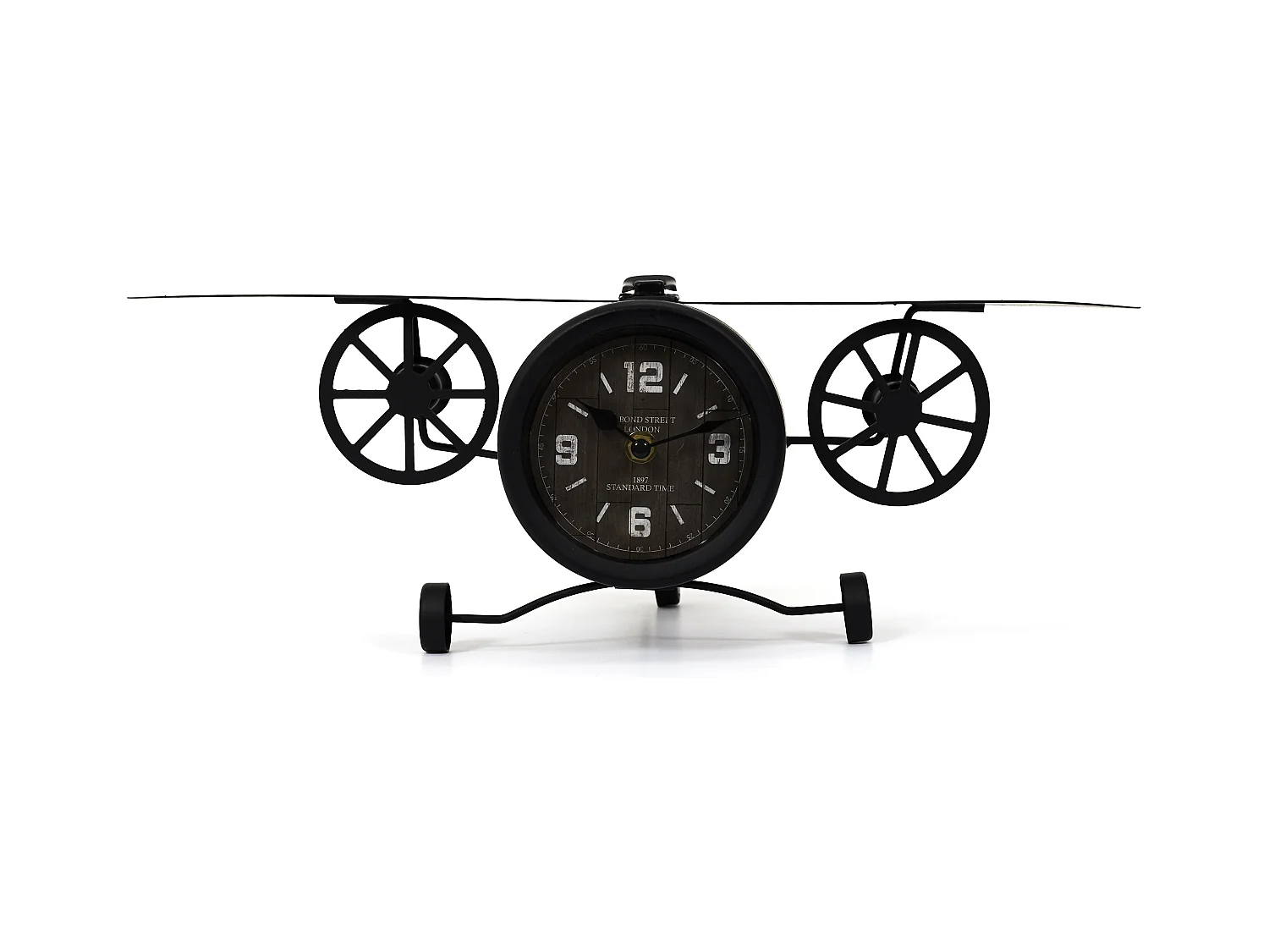 Horloge A Poser Avion Vintage Noir