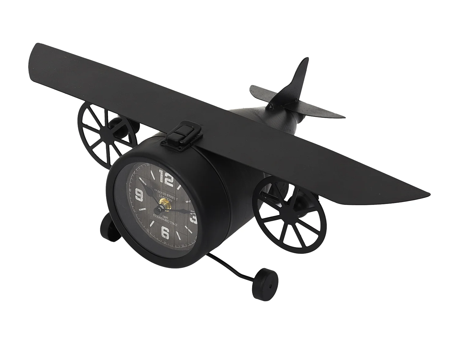 Horloge A Poser Avion Vintage Noir