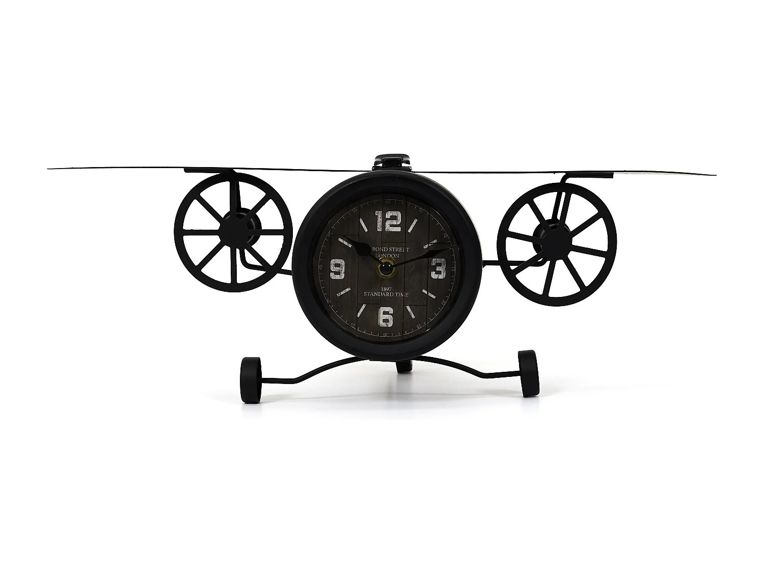 Horloge A Poser Avion Vintage Noir