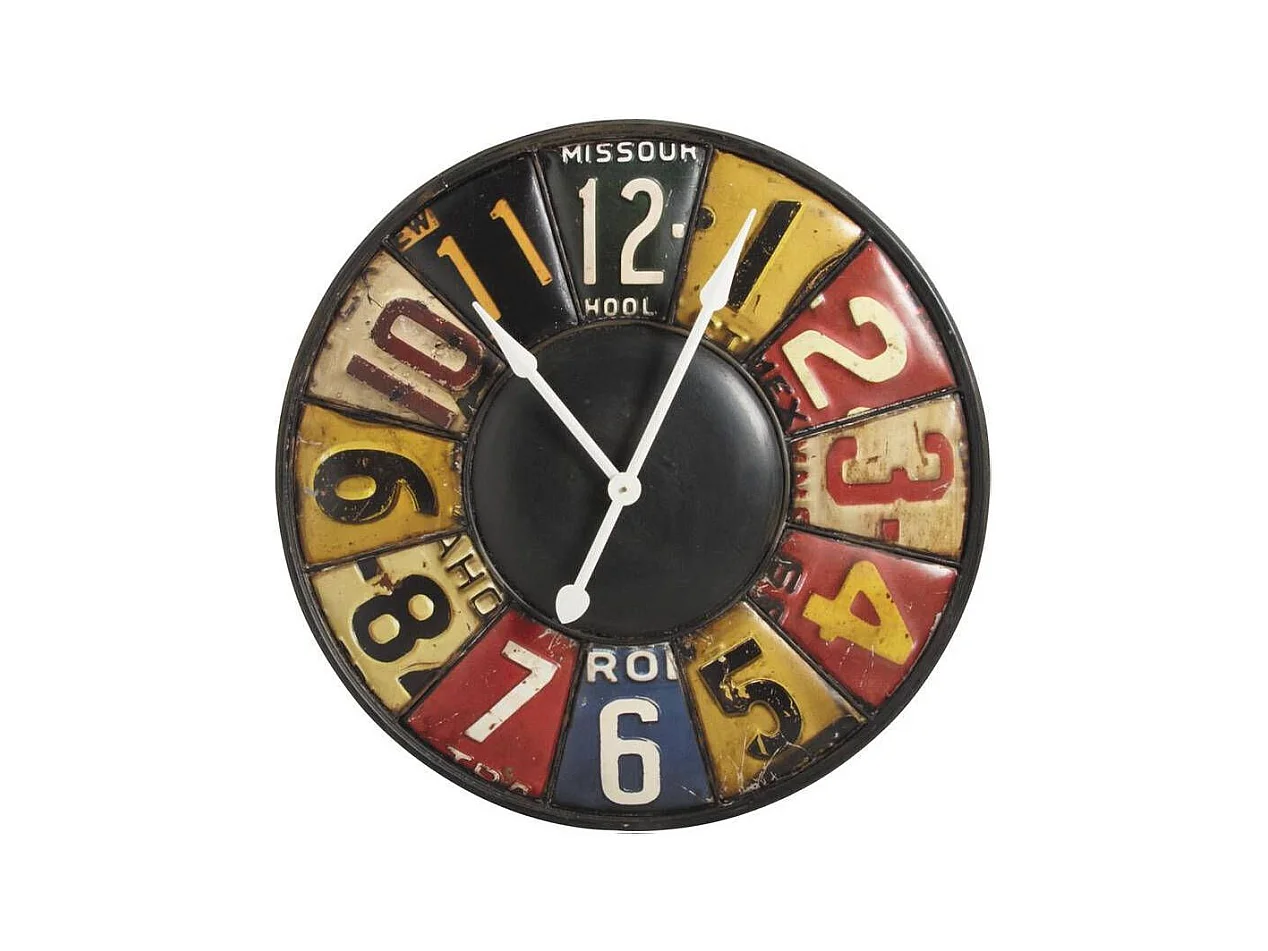 Horloge murale rétro en métal