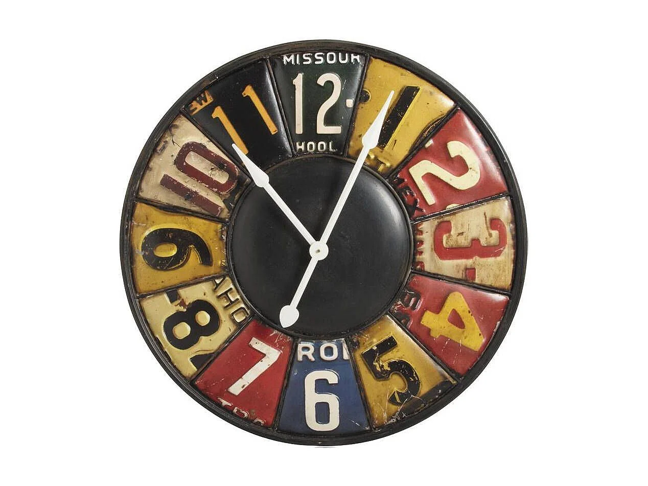 Horloge murale rétro en métal