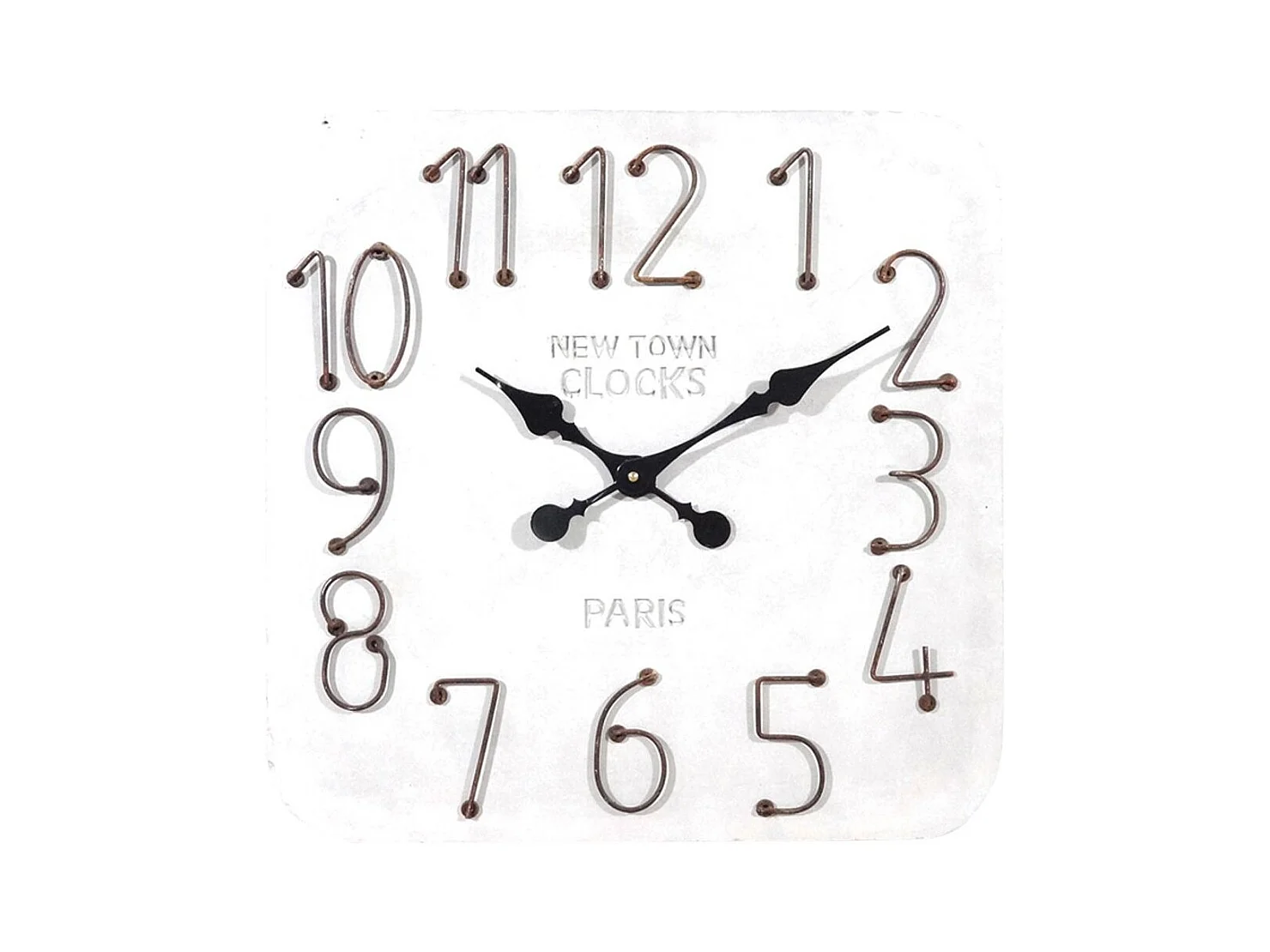 Horloge carrée en résine New Town