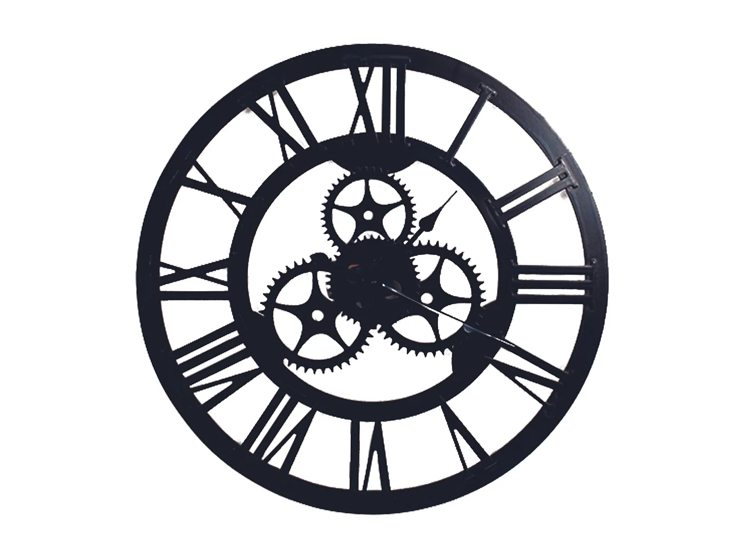 Horloge Engrenage 70cm Noir