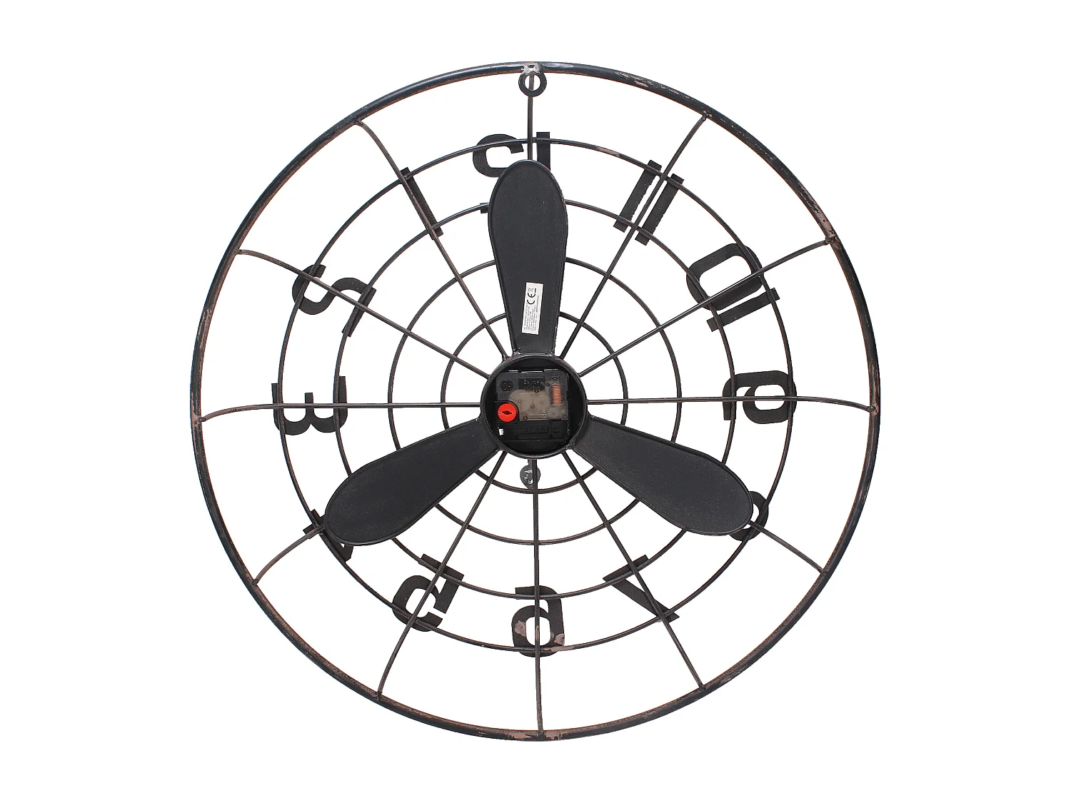 Horloge Indus D50cm Noir, Marron