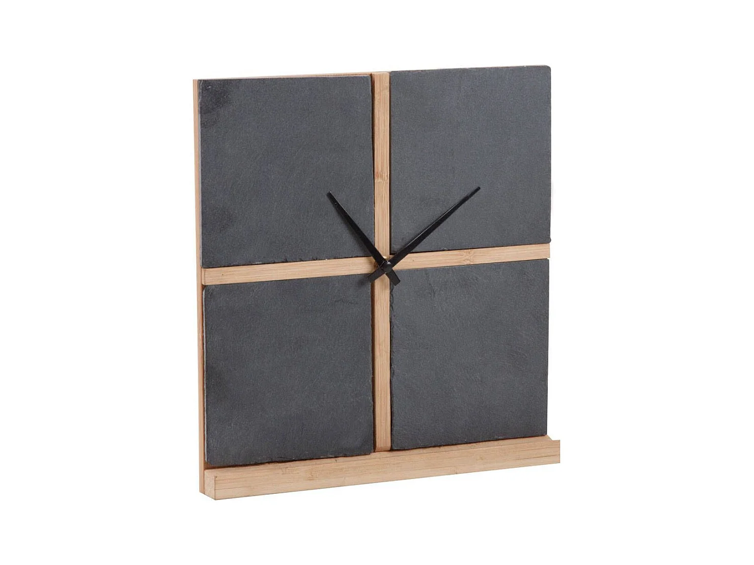 Horloge ardoise et bambou