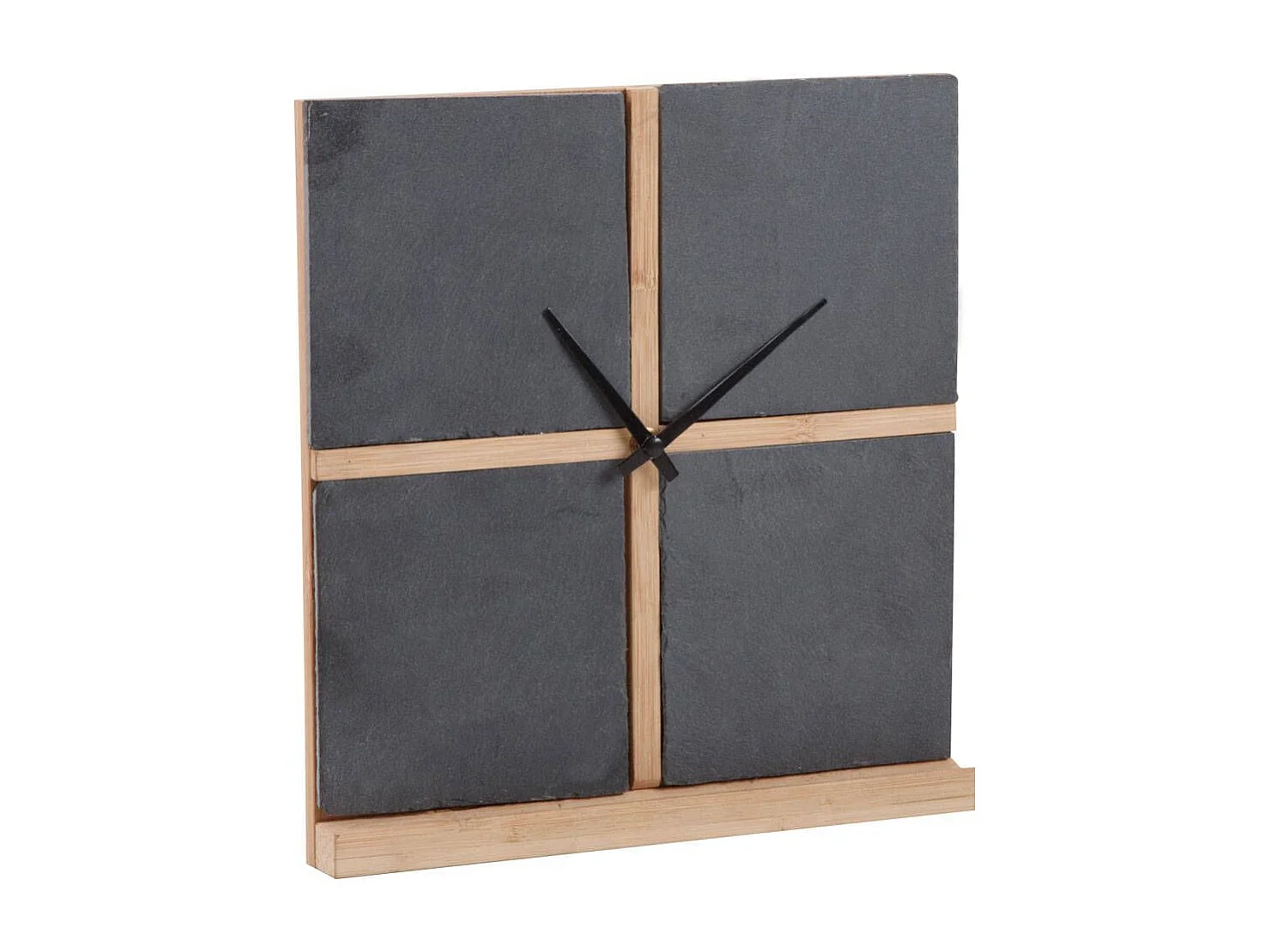Horloge ardoise et bambou