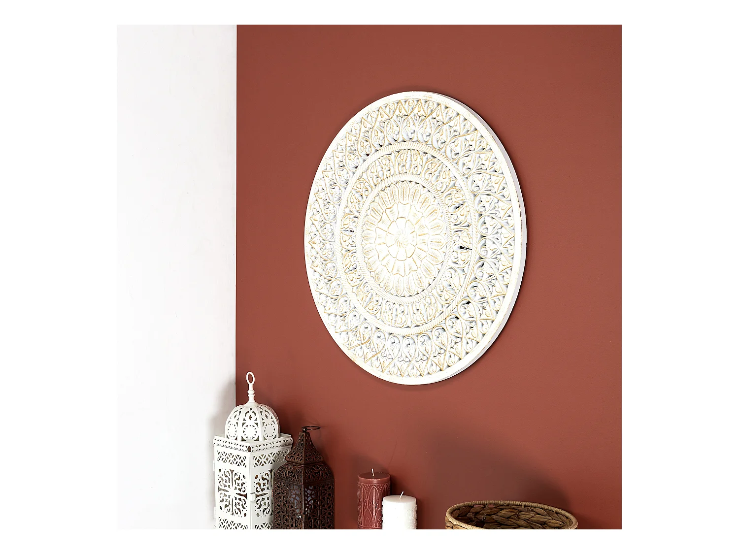 Decoration Murale Ronde 60cm Or