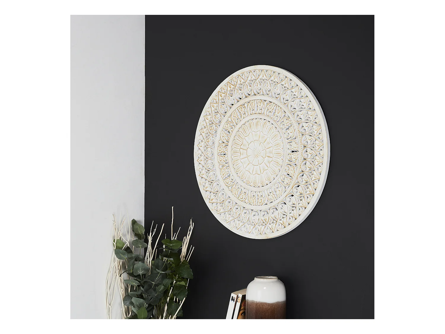 Decoration Murale Ronde 60cm Or