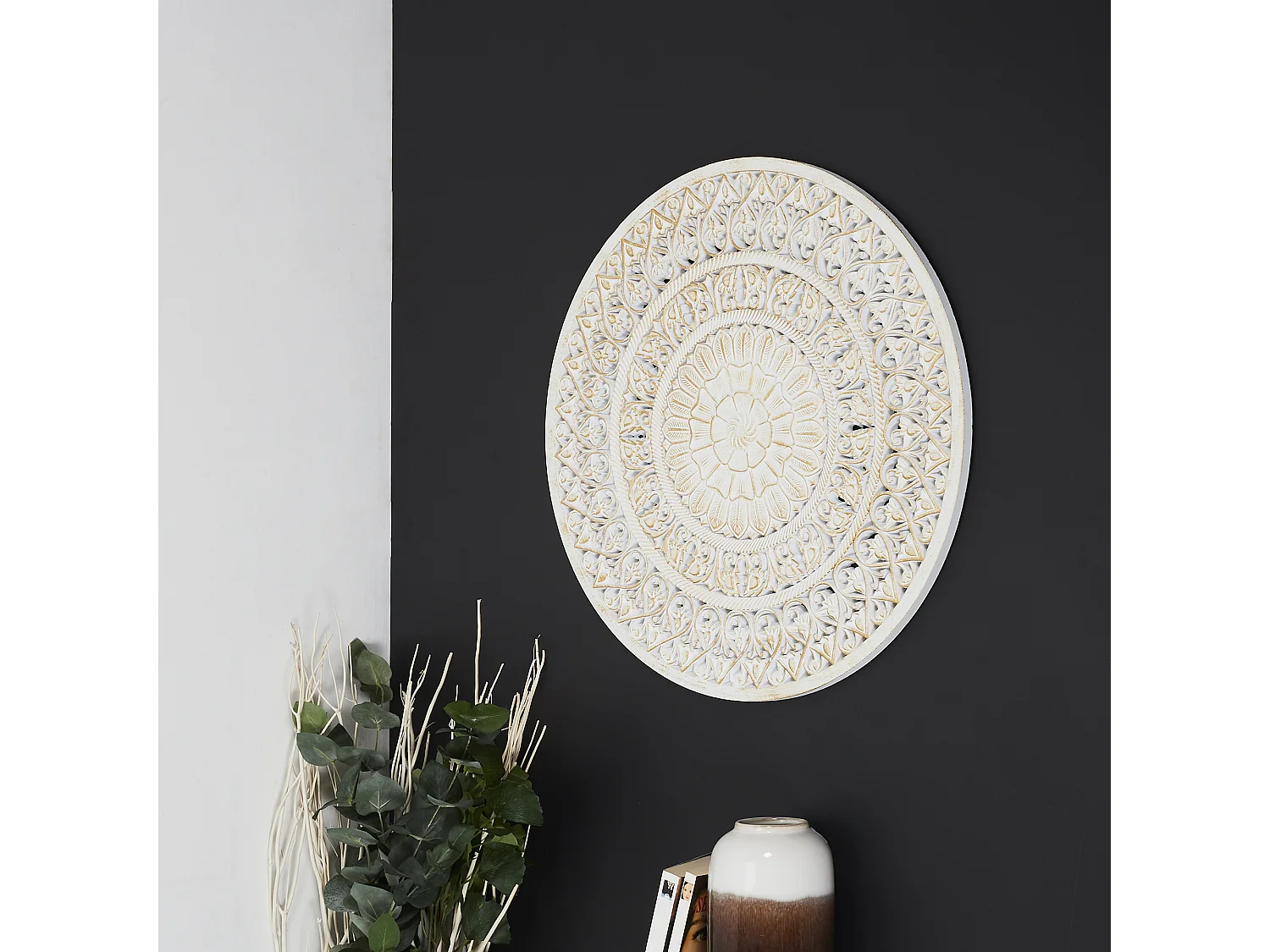 Decoration Murale Ronde 60cm Or