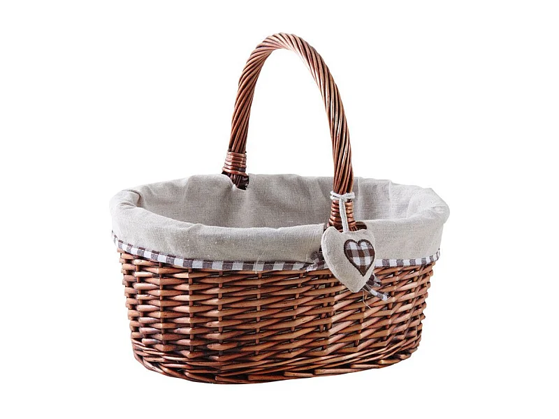 Panier "Charme" en osier fendu avec coeur