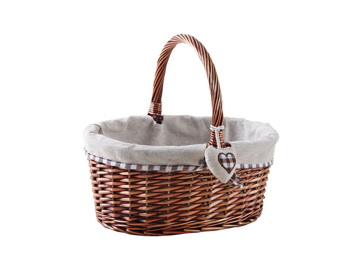 Panier "Charme" en osier fendu avec coeur